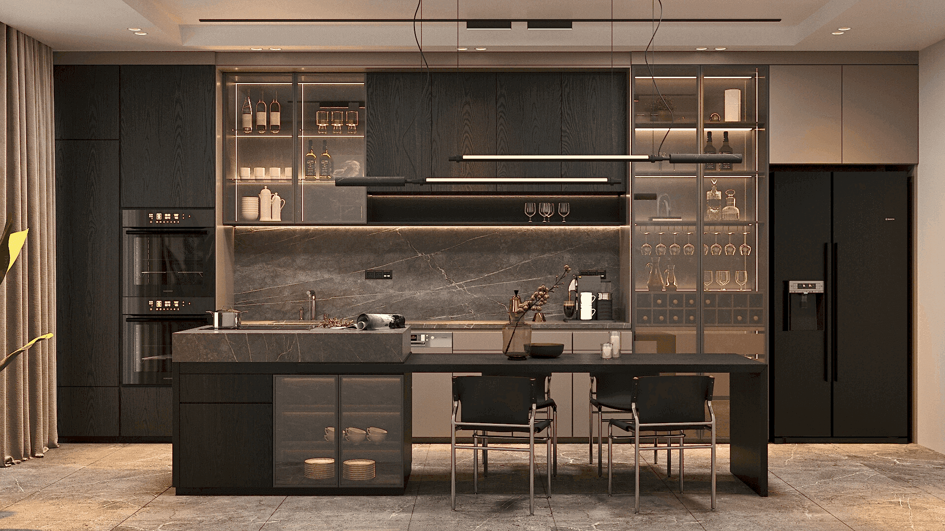 SOFA Grup İç Mimarlık Ankara Ofisi Stüdyo Daire Mutfak Tasarım Projesi